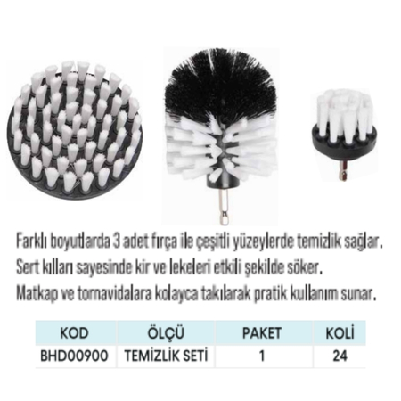 BHD 00900 3'LÜ TEMİZLİK SETİ